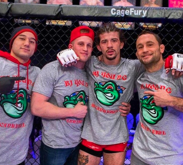 MMA fighter BJ Young and team